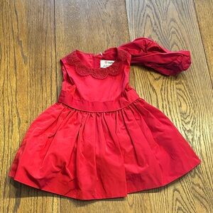 Jason Wu Red Dress with Lace Collar